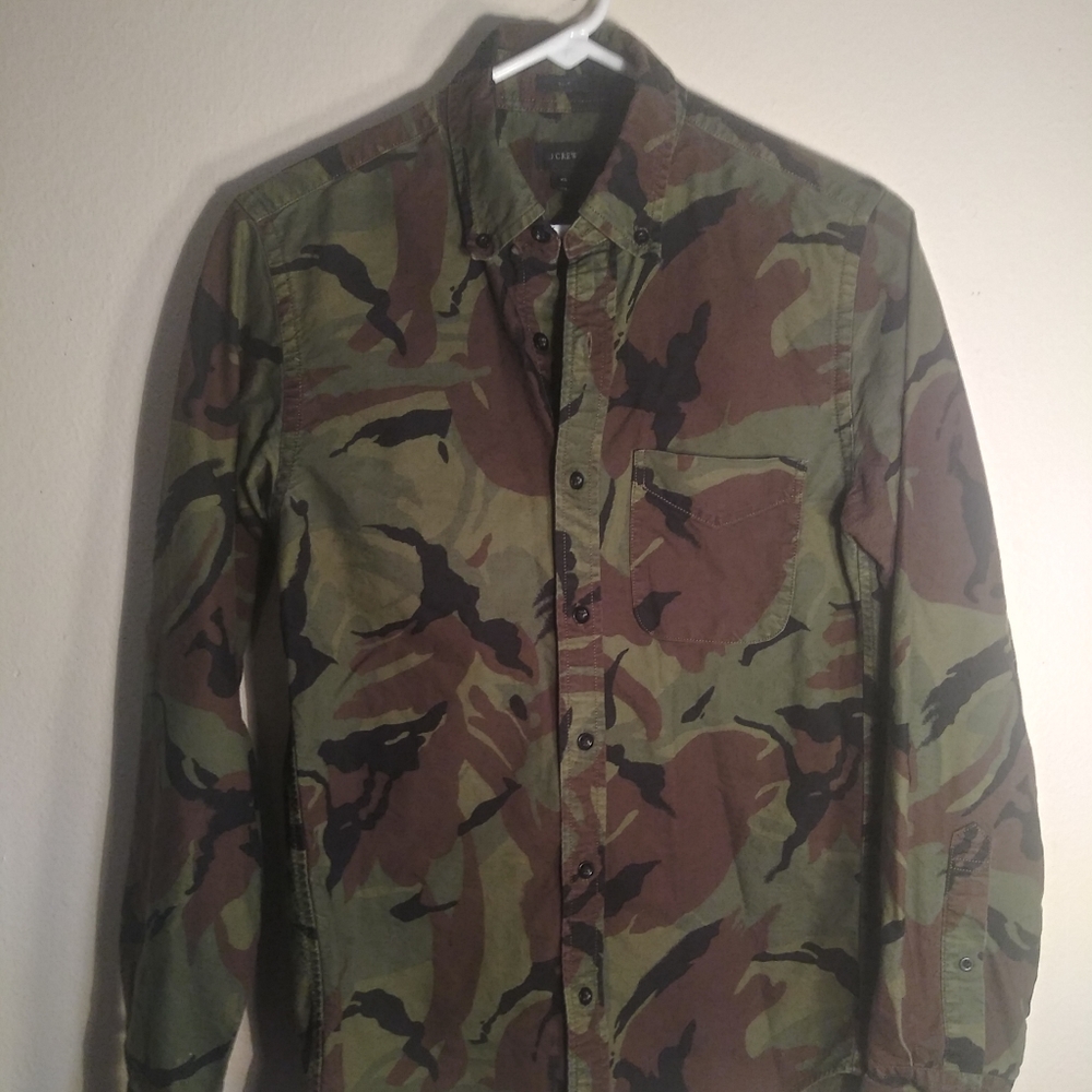 J.Crew Slim Button Down Camo Shirt